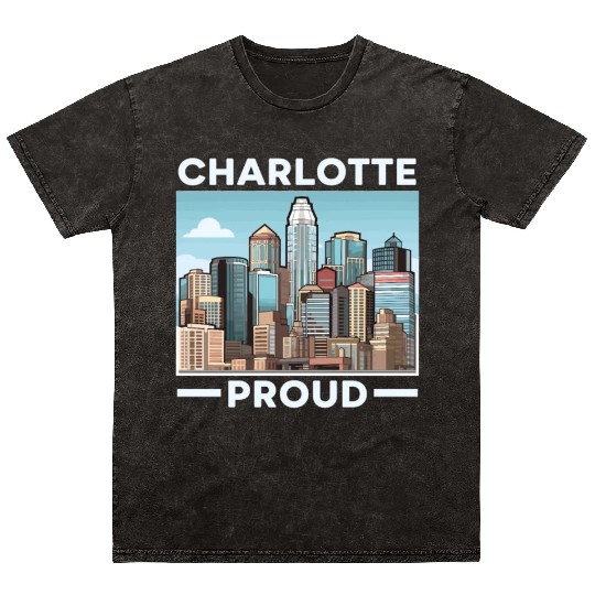 Charlotte North Carolina USA America United States Mineral Wash T Shirts