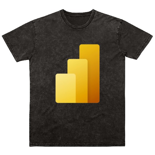 Power BI Logo, business intelligence software Mineral Wash T Shirts