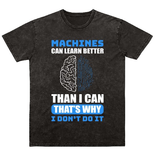 Data Computer Programmers AI Prompt Engineer Mineral Wash T Shirts