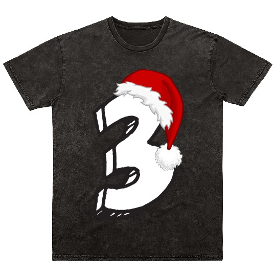 Happy 3rd Birthday! - Third Christmas Number Mineral Wash T Shirts