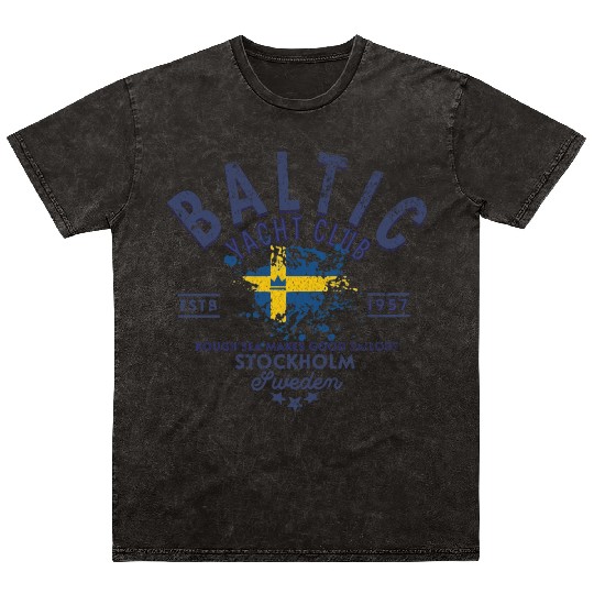 Baltic Yacht Club Stockholm Design Mineral Wash T Shirts