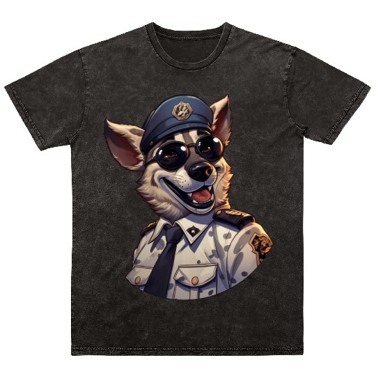 Police hyena Mineral Wash T Shirts