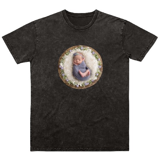 Lavender newborn girl pictures Mineral Wash T Shirts