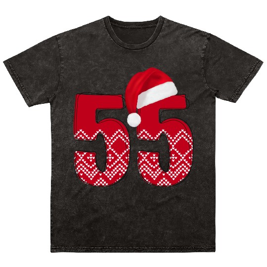 Christmas Number 55 Years Old - Nr. Fifty Five Mineral Wash T Shirts