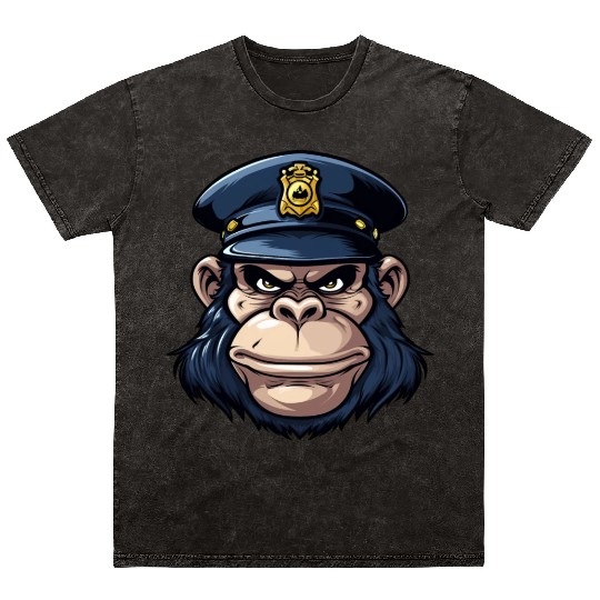 Monkey policeman Mineral Wash T Shirts