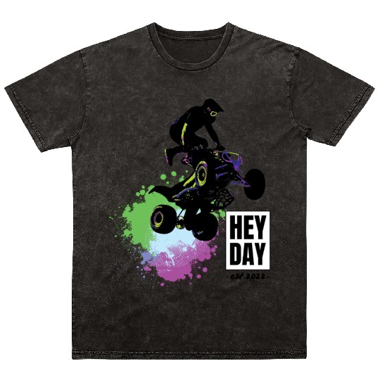 ATV/Quad " Airborne" style logo. By "Hey Day" Mineral Wash T Shirts