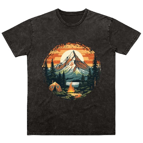Forest nature trekking adventure Mineral Wash T Shirts