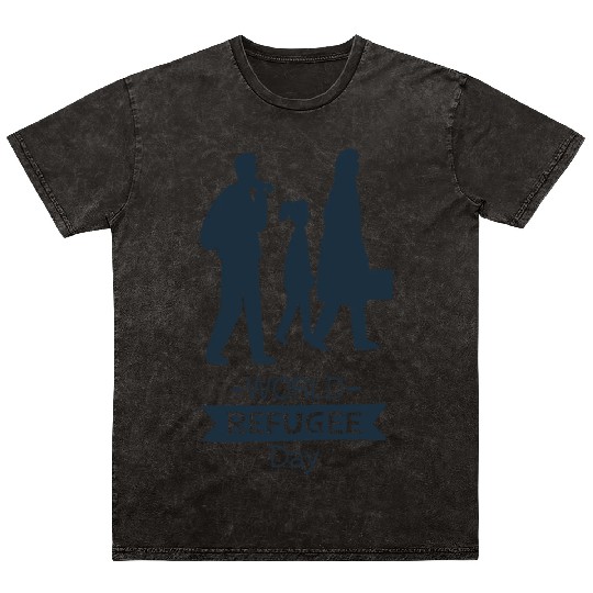 world refugee day black Mineral Wash T Shirts