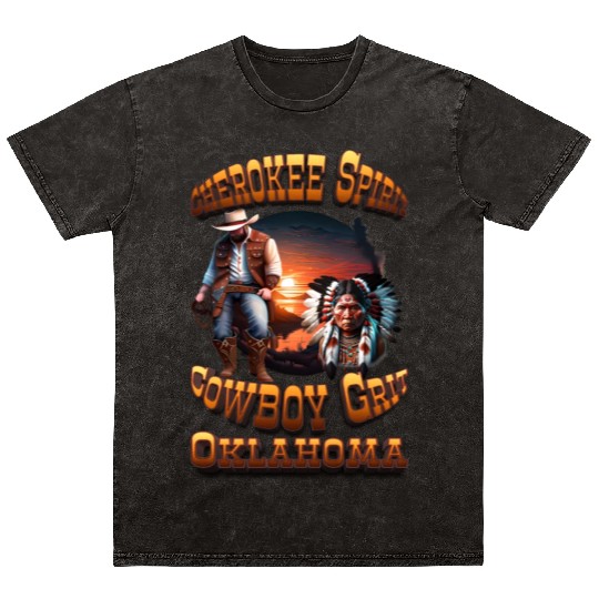 Cherokee Spirit, Cowboy Grit: Oklahoma Mineral Wash T Shirts