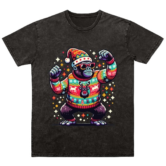 Gorilla With Sunglasses Mineral Wash T Shirts