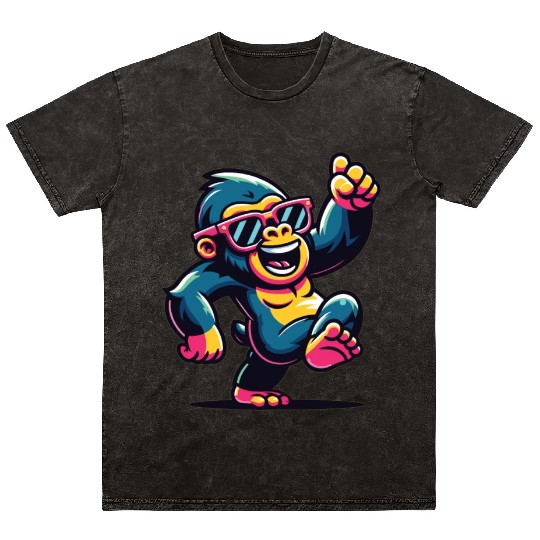 Gorilla With Sunglasses Mineral Wash T Shirts
