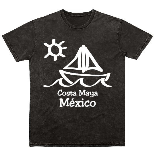 Costa Maya Mexico Sailboat Vacation Trip Beach Mineral Wash T Shirts