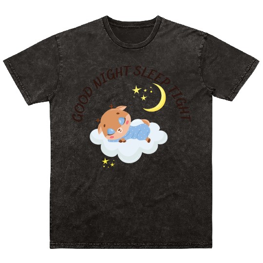 Sleeping Reindeer On A Clod Mineral Wash T Shirts
