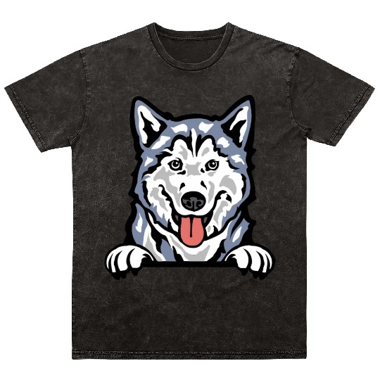 Colored Husky Chronicles: Arctic Elegance Mineral Wash T Shirts