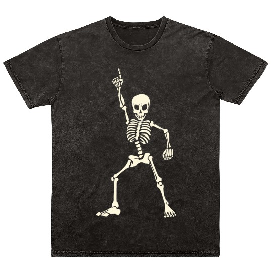 Dancing skeleton Mineral Wash T Shirts