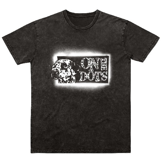 On The Dots Black and White Dalmatian Dog Mineral Wash T Shirts