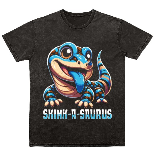 Lizard Collector Reptile Lover Blue Tongue Skink Mineral Wash T Shirts