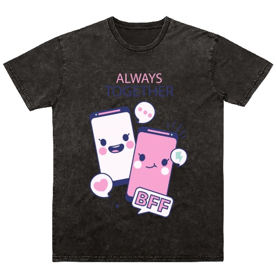 BEST FRIENDS FOREVER Mineral Wash T Shirts