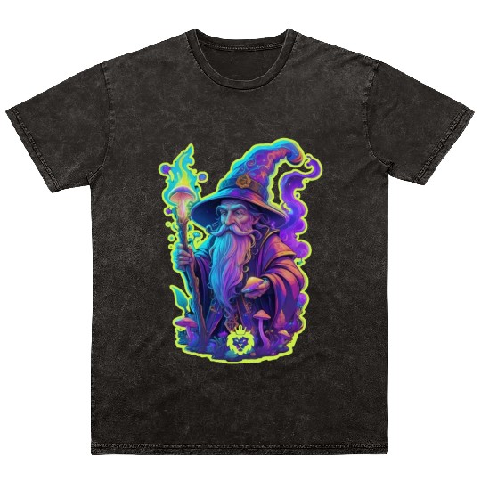 wizard mushrooms Mineral Wash T Shirts