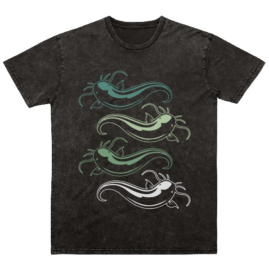 Catfish Catfishing Angler Noodler Fisherman Mirror Mineral Wash T Shirts