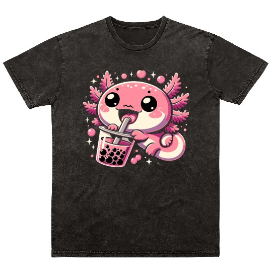 Kawaii Bubble Tea Boba Lover Cute Asian Culture Mineral Wash T Shirts