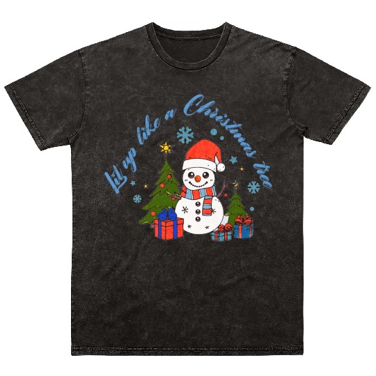 Lit up like a Christmas tree Mineral Wash T Shirts