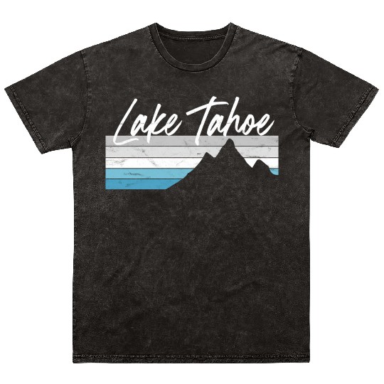 Lake Tahoe Nevada California Mountain Skiing Py Mineral Wash T Shirts