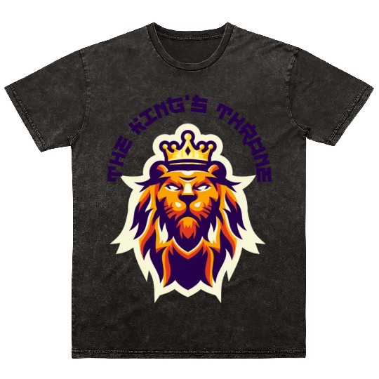 Majestic Lion: The King's Throne Mineral Wash T Shirts