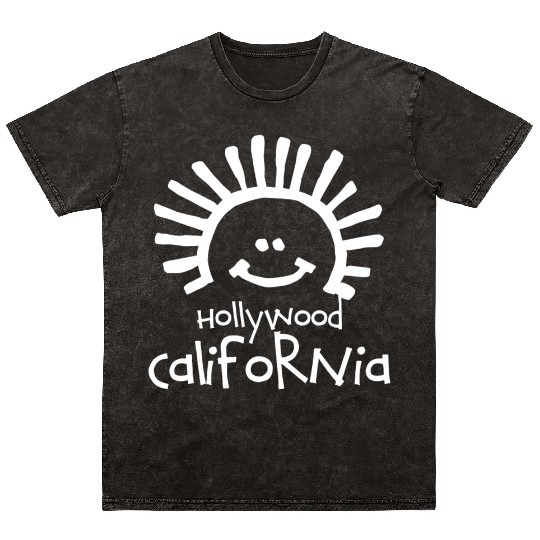 Hollywood California Sun Souvenirs Gifts Vacation Mineral Wash T Shirts