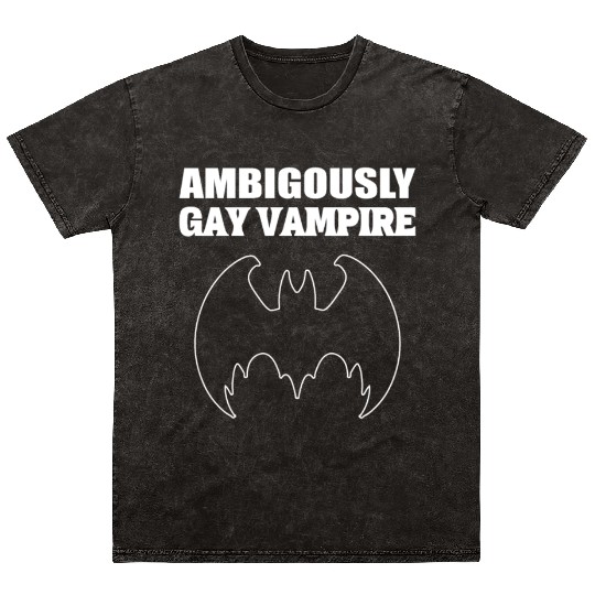 Ambiguously Gay Vampire Gay Or Lesbian Gift Mineral Wash T Shirts