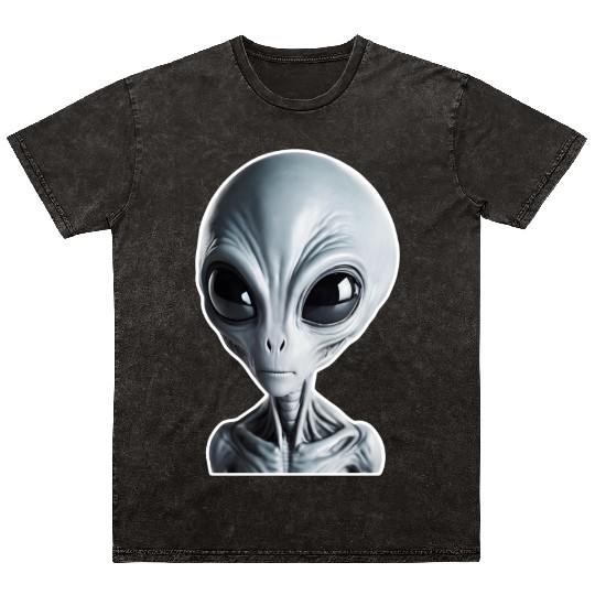 Grey Alien Mineral Wash T Shirts