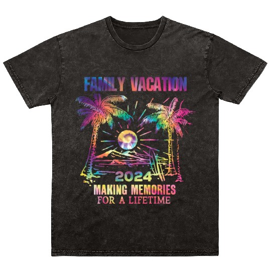 Family Vacation 2024 Making Memories Mineral Wash T Shirts