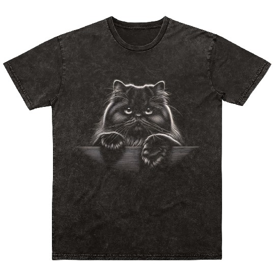 persian More Treats 9 - Cute realistic cat drawing Mineral Wash T Shirts