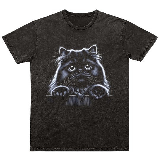 persian More Treats 7- Cute realistic cat drawing Mineral Wash T Shirts