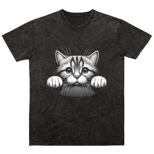 tom cat More Treats 11 - Cute realistic cat Mineral Wash T Shirts