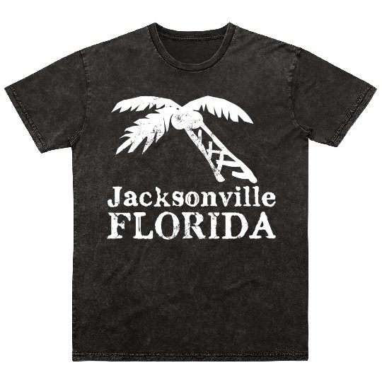 Jacksonville Florida Palm Tree Souvenirs Gifts Mineral Wash T Shirts