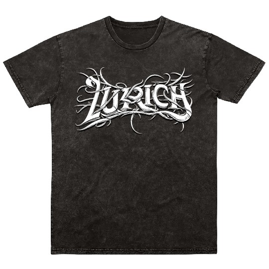 Zurich Metal (Music) Metalheads Zurich Switzerland Mineral Wash T Shirts