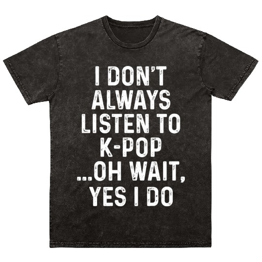 K-Pop Fan Gift Korean Pop Music Mineral Wash T Shirts