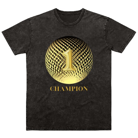 Number one Champion Gold medal first place winner Mineral Wash T Shirts