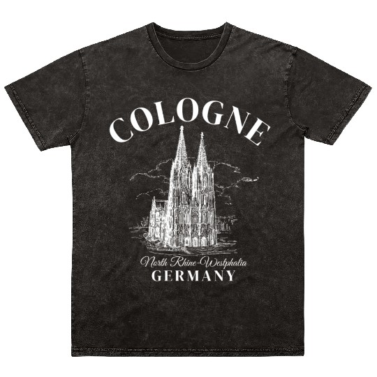 Cologne Germany retro Mineral Wash T Shirts