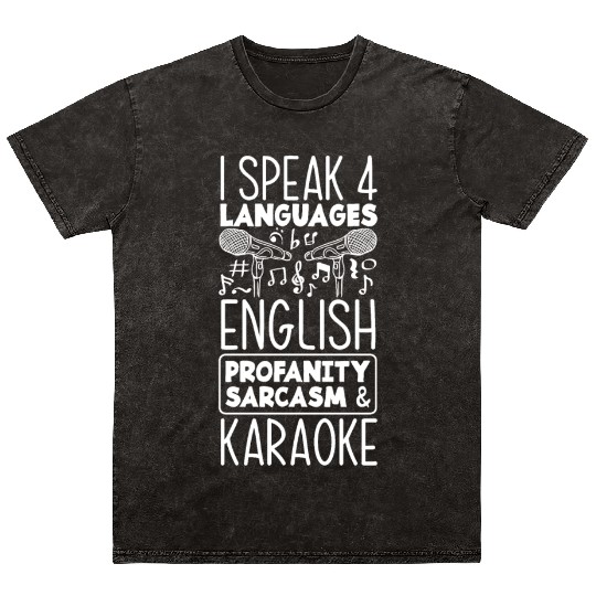 Funny Karaoke Singer Singing Musician Karaoke Gift Mineral Wash T Shirts