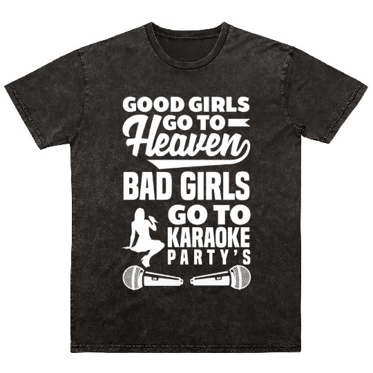 Funny Karaoke Singer Singing Musician Karaoke Gift Mineral Wash T Shirts