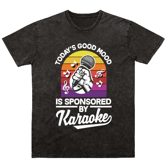 Funny Karaoke Singer Singing Musician Karaoke Gift Mineral Wash T Shirts