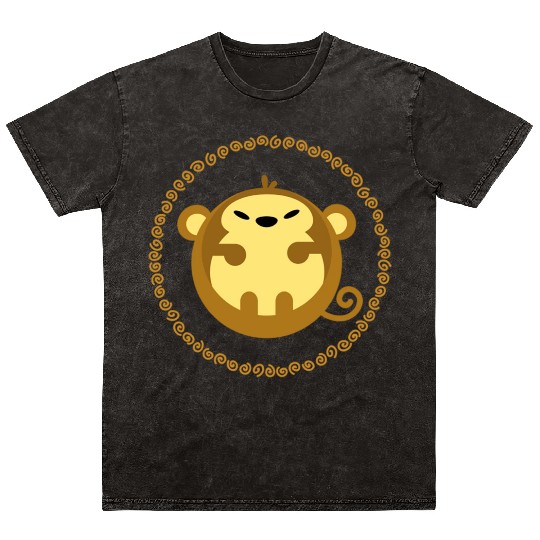 Ape Gorilla Monkey Primate Macaque Chimpanzee Mineral Wash T Shirts