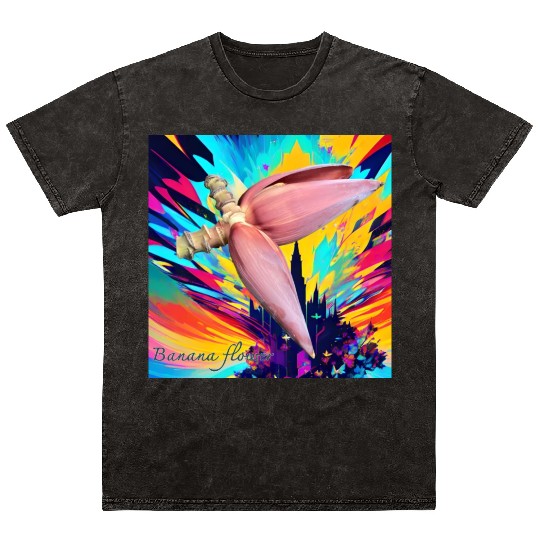 Banana flower Mineral Wash T Shirts