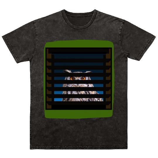 Flaco the Owl - Green Window Mineral Wash T Shirts