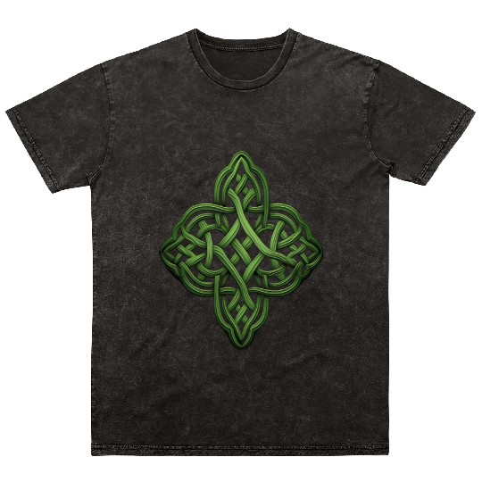St Patricks Day Celtic Knot Irish Scottish Symbol Mineral Wash T Shirts