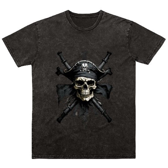 Black Sails Skull Mineral Wash T Shirts