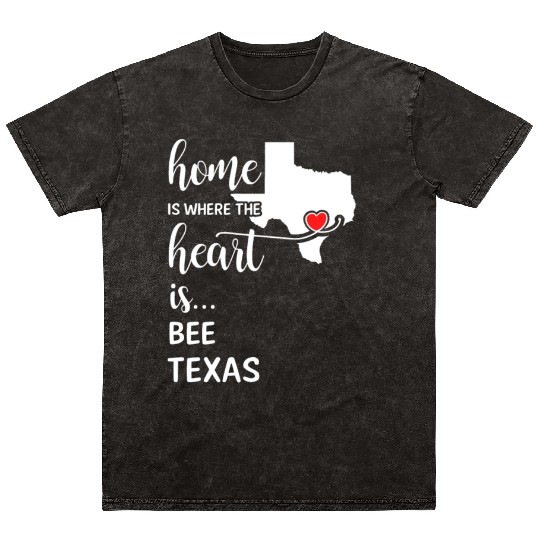 Bee County Texas Is Where My Heart Is Gift Mineral Wash T Shirts
