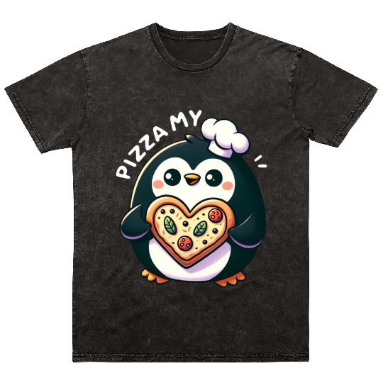 Pizza My Heart - Cheesy Love Mineral Wash T Shirts